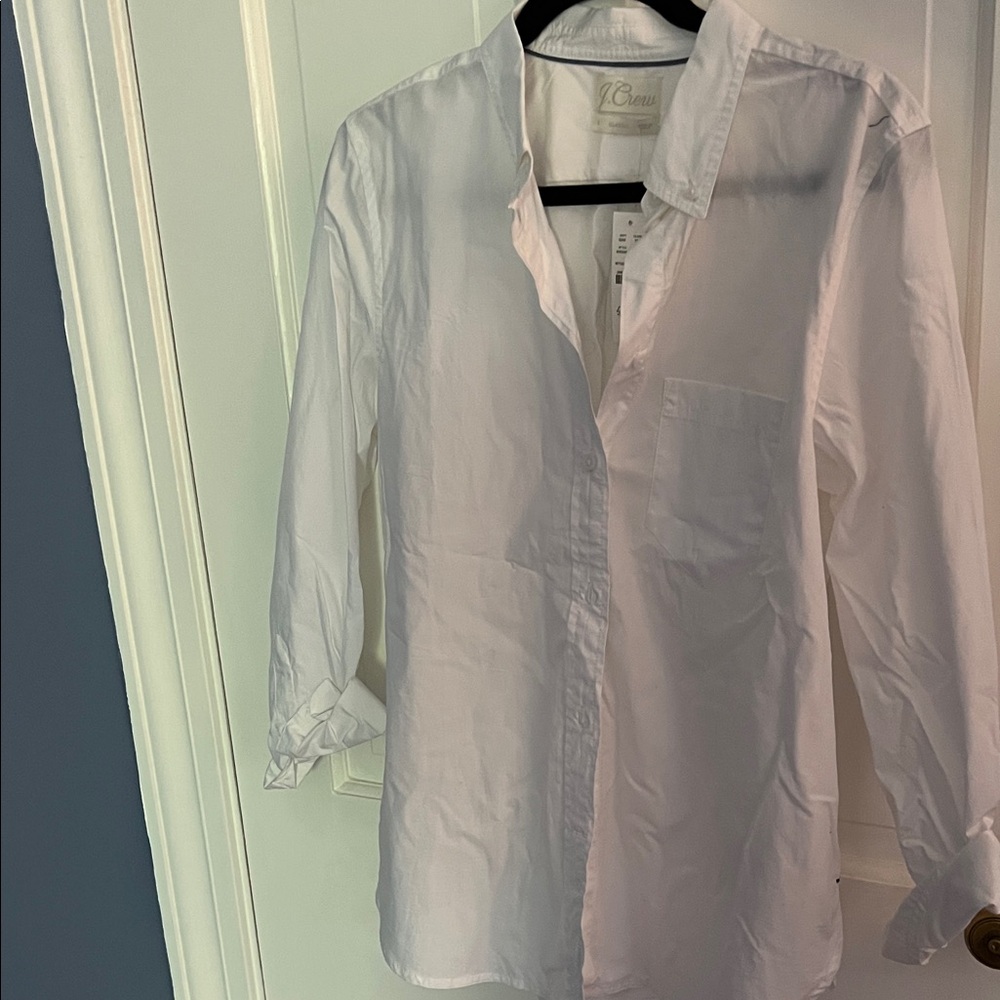 J. Crew women’s Classic White Button Down Shirt NWT